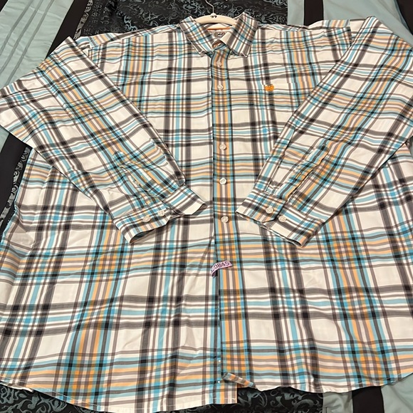 CINCH Men's Plaid Button-Down Shirt, very nice, size XXL - Picture 7 of 8